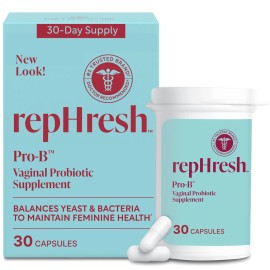 Exp 10/26 RepHresh Pro-B Probiotic Supplement for Women 30 Oral Caps Exp 10/26