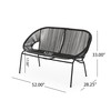GDFStudio Patio Loveseat All-Weather Rattan 2 Seater Sofa Outdoor Patio