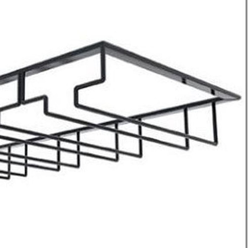 Stemware Holder Black 4 Slot Iron Wire Assembled Design Corrosion