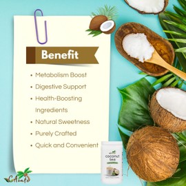 CAcafe Coconut Tea, Coconut Infused Green Tea, Creamy Drink Mix, Make Iced or Hot, Packed with Antioxidants, Natural Energy and Stress Relief 19.05oz