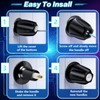 3 PCS Black Shower Knobs, Shower Knob Replacement Compatible with