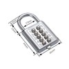 Combination Lock, Blue Zinc Alloy 10 Digit Push Button Security