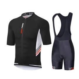 UGLY FROG Herren Radtrikot Set Kurzarm Trikot und Radhose Atmungsaktiv und Schnell Trockend Rennrad