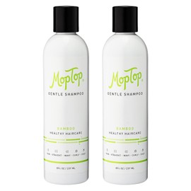 MopTop Gentle Shampoo – Color Safe Hair Cleanser for Every Day, Improves Moisture & Reduces Frizz, Sulfate & Paraben Free Hair Care for Straight, Wavy, Curly, Coily Hair (Bamboo, 2pk)