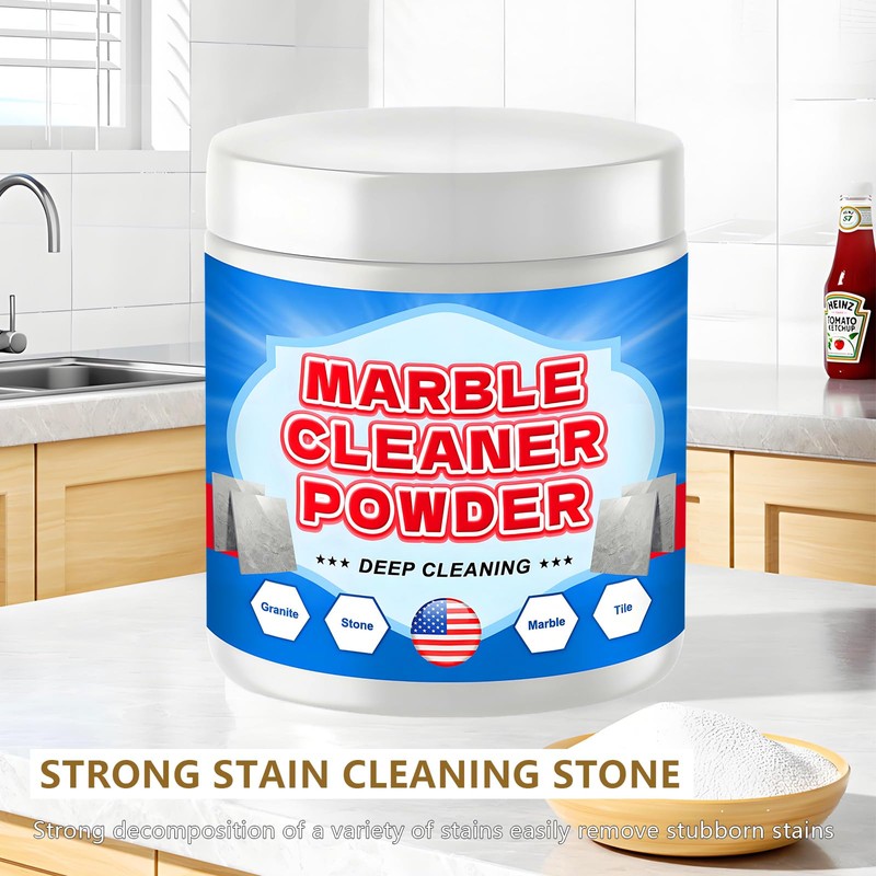 Eyaeyao Granite Countertop Cleaner Powder, Marble Cleaner Powder, Marble Polishing