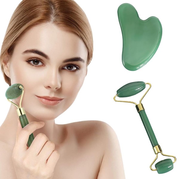 Guasha Set Beauty Massager, Gua Sha Stein and Face Jade