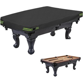 OUTTDID 7 ft Pool Table Cover, 600D Waterproof, Dustproof, Windproof, Anti-UV Oxford Protective Cover for Snooker Table, Pool Table, Garden Furniture, Garden Table