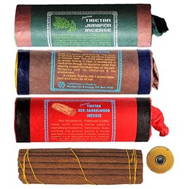 Buddhist Figures Bastoncini di Incenso Tibetan Ginepro Sandalo Rosso Sandalo Bianco Set