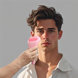 AECW 3-in-1 Natural Jade Roller and Gua Sha Set for Face and Eye Ice Roller Facial Cooling Massage Roller