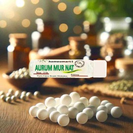 Homeomart.com Aurum Muriaticum Natronatum Homeopathy Pellets (Pills) in 30C Potency, Pack of 2