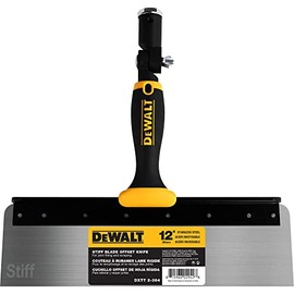 DEWALT 12" Offset Knife, 0.6mm Stainless Steel STIFF Blade | Soft-Grip Handle | DXTT-2-384
