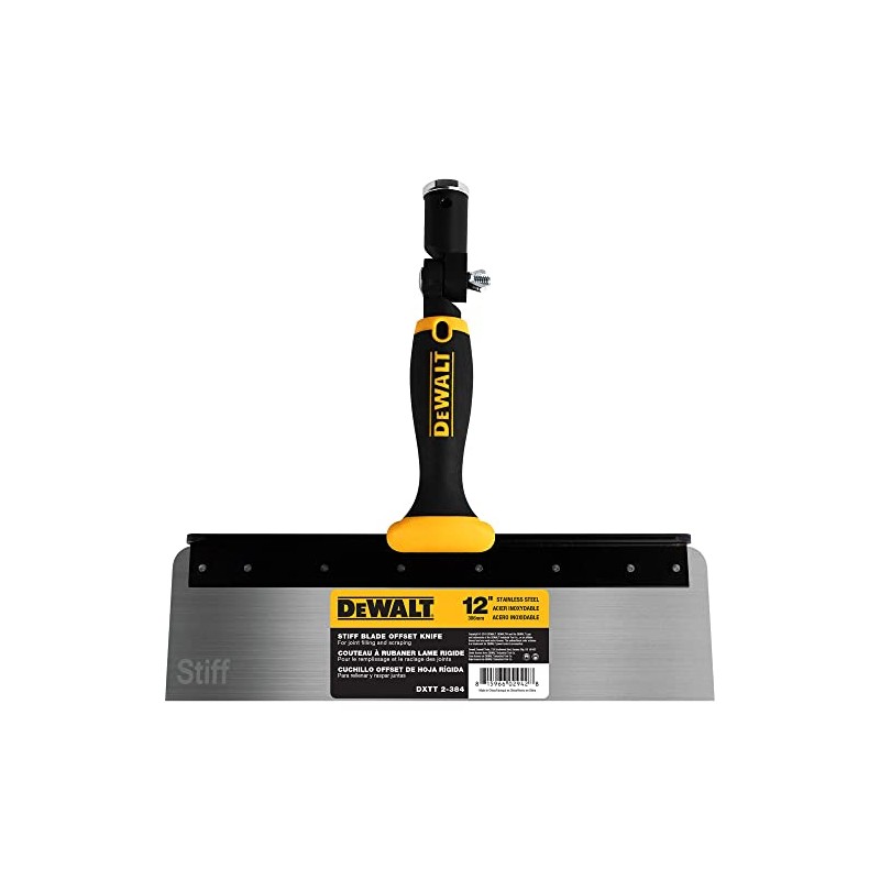 DEWALT 12" Offset Knife, 0.6mm Stainless Steel STIFF Blade |