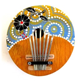Coconut Kalimba Thumb Piano Hand Painted Kalimba Percussion Instrument 7 Keys Tunable, Professional Sound - JIVE BRAND