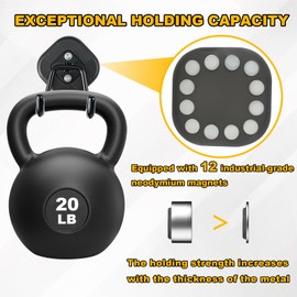 2 Pack Strong Gator Magnetic Hooks Heavy Duty for Hanging, Large Magnet Garage Utility Tool Accessories Organizer Holder with Anti Slip Rubber Coating for Cruise,RV,Workshop and Outdoor Storage