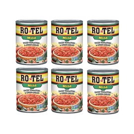 Ro_Tel Mild Diced Tomatoes and Green Chilies, 10 oz. Pack of 6