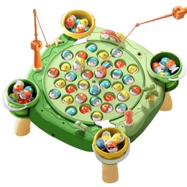 Ponilyer Magnetic Fishing Toys，Magnetic Fishing Game for Toddlers Kids Children 3-6 Christmas New Year Birthday Gifts 35 Fish Holes, Upgraded Version