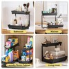 AMEDELE Under Sink Organizer,2 Tier Pull Out Adjustable Height Under