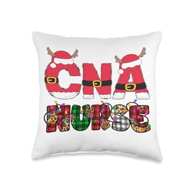 CNA certified nursing assistant Christmas Ugly Xmas Sweater Throw Pillow