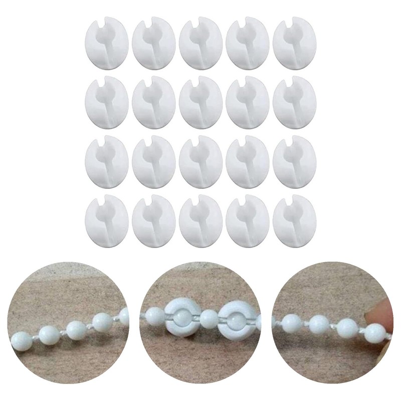 LEADSDGE Pack Of 20 Beads Chain Crimp Stops Roller Shade