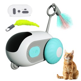 Glow Juguete Eléctrico para Gatos, Pelota Interactiva Recargable, Juguete para Gatos Que Gira 360 Grados