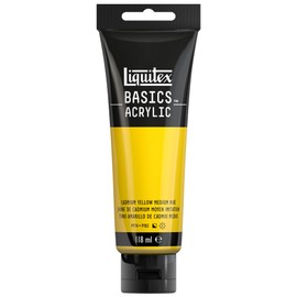 LIQUITEX Basics Acrylic Paint, Cadmium Yellow Medium Hue, 118 ml (Pack of 1)