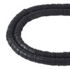 Cheriswelry 380-400pcs/strand 6mm Polymer Clay Beads Black Environmental Flat Round