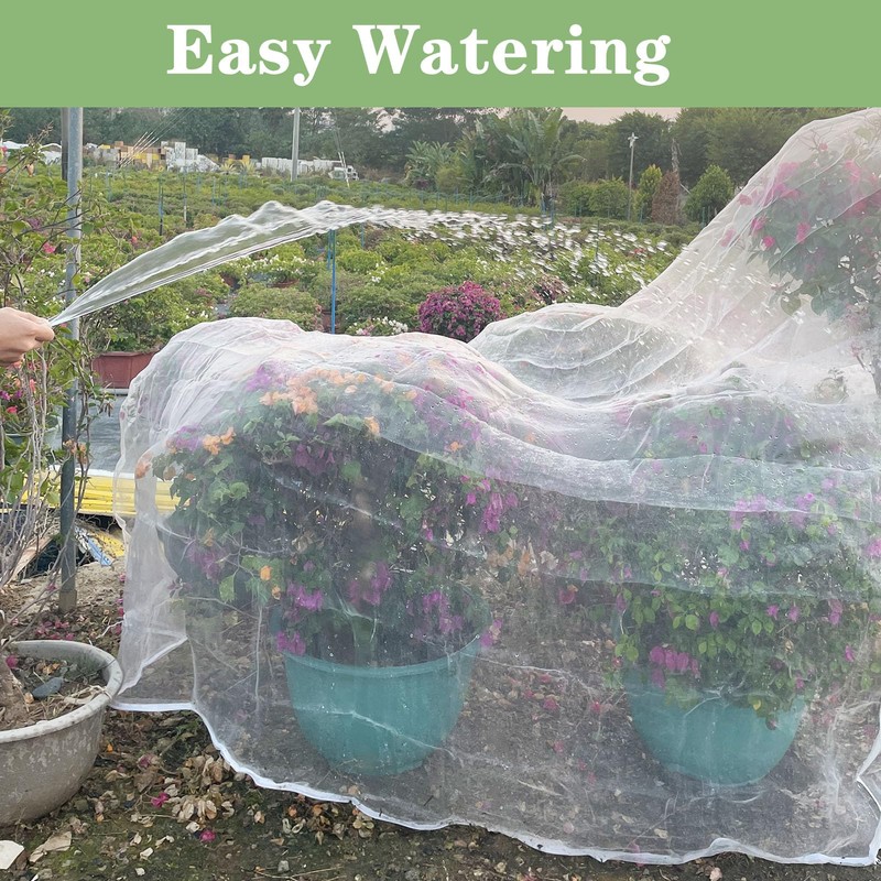 TLSTGO 10x10FT Large Fruit Tree Netting with Zipper and Drawstring