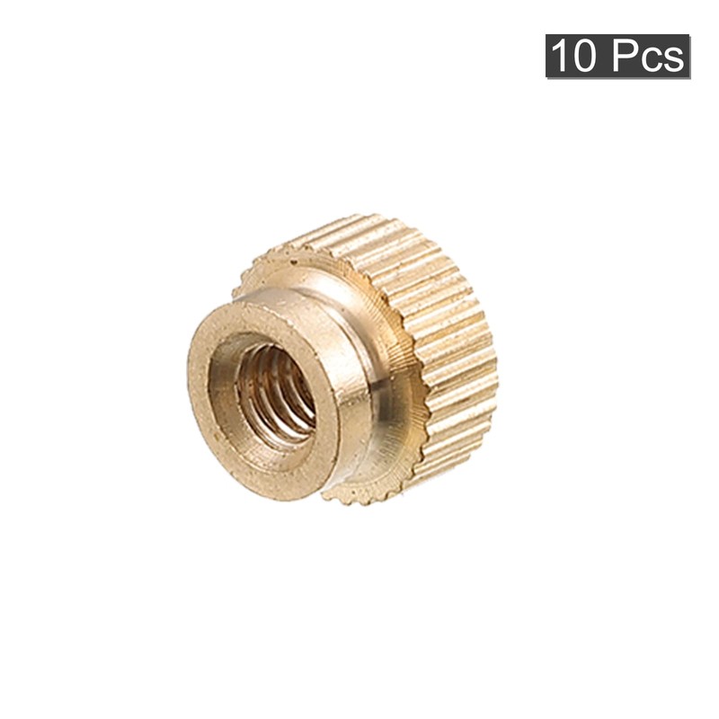 sourcing map Knurled Thumb Nuts, 10pcs M4 x D9.5mm x