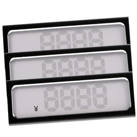 FUNOMOCYA 3pcs Label Holder Display Stand for Price Tags Premium Price Display Stand for Shop Countertop High Transparency Material Elegant Design for Retail and Bakery Use