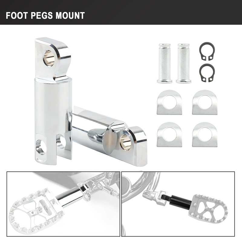 Foot Pegs Extension 2-1/2" Stirrup Heel Rest Extender for Harley