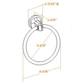 Design House 558155 Alta Bay Towel Ring, Brushed Nickel