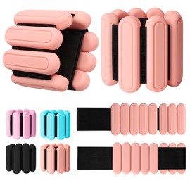 Adjustable Wrist & Ankle Weights Set of 2(1Lbs Each), Premium Silicone Wearable Weight Bracelets, Fits for Yoga, Pilates, Home Gym Workout, Dance, Pool Exercises, Jogging, Cardio, Strength Training (Orange)