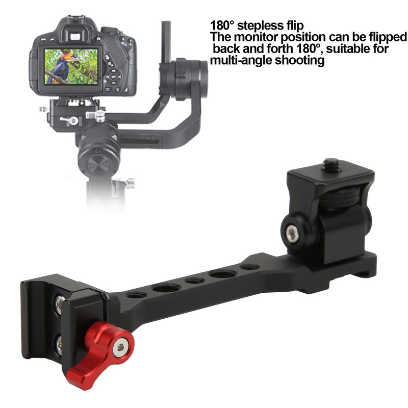 180° Rotatable Extension Bracket for Monitor Microphone LED Light for