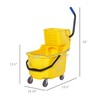 ZJMTOCYU Versatile Cleaning Bucket Cart with Side Press Wringer, 34