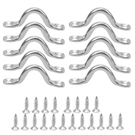 Vbestlife 10 Uds. Bucles de Cubierta de Kayak 316 Acero Inoxidable a Prueba de Herrumbre Almohadilla Superior para Barco Accesorio de Ojo para Kayaks Ocean Boat Remar