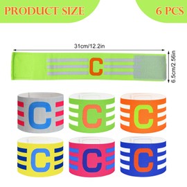 Cisyia Children's Football Captain's Armband Adjustable Adult Football Captain's Armband Elastic Player's Armband Accessories for Children Junior Football Training