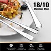 KINGSTONE Silverware Set for 12, 65-Piece Forged 18/10 Stainless Steel