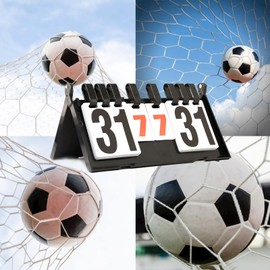 Joyeee Ping Pong Scoreboard, 6-Digital Premium Sport Scoreboard for Baseball Score Keeper, Black Foldable Portable Score Flip Scoreboard, Portable Scoreboard Flips Up to 31, Large