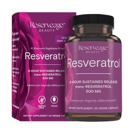 Reserveage - Resveratrol 500mg, Cellular Age-Defying Formula, 60 vegetarian capsules                                                                  