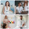 24 Pack Clear Name Tag Badge Holders with Lanyards Black