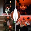 Seigun 60 Watt Clear Candelabra Base (E12) 110V_120V,Flame Shaped Incandescent