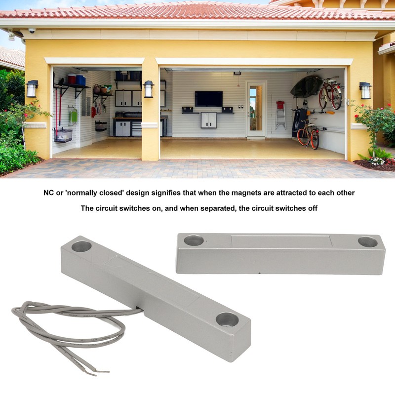 Rolling Door Contact Magnetic Reed Switch Responsive NC Gate Alarm