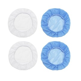 Mesh Hair Nets for Sleeping, 4Pcs/Set Night Wrap, Hair Sleep Mesh Caps for Women, Night Sleep Caps Bonnets and Nets for Curly Hair (AU, Alpha, One Size, White+Light Blue)