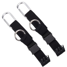 GORGECRAFT 2Pcs Elastic Travel Strap Black Nylon Jacket Gripper Bungee Adjustable Suitcase Luggage Bag Straps Belts with D Ring Hooks Buckle for Travel Luggage Bags Accessories