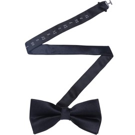 iHomor 100% Silk Mens Bow tie Bowtie Tuxedo Wedding Solid Color Formal Bow Ties for Man (blacksilk)