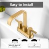 GBBNE Bathroom Faucet 4 Inch Centerset 3 Hole,Double Handle Faucet