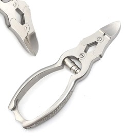 WellnessD'Light Mycotic Toenail Nippers 6", Double Action Podiatrist Nail Care Clipper Stainless Steel