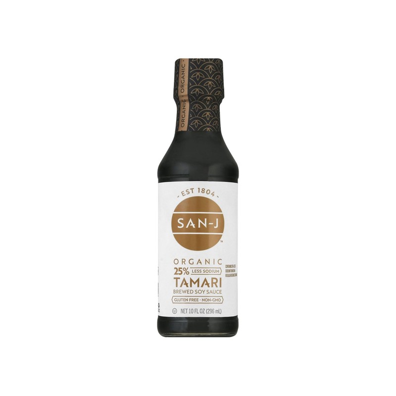 San J International, Sauce Tamari Gluten Free Reduced Sodium Organic,