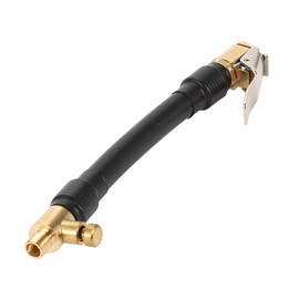 A ABSOPRO Tyre Inflator Extension Hose Durable 14 cm M8 x 0.8 8 mm ID Air Compressor Extension Hose Adapter Tyre Valve Vented Rubber Black Pack of 1