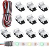 JUNRU 10 Pieces Tunable 3 Pin LED Strip Connectorsand 1